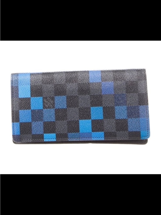 Louis Vuitton Handbags - Louis Vuitton Damier Graphite Pixel Brazza Wallet Blue
